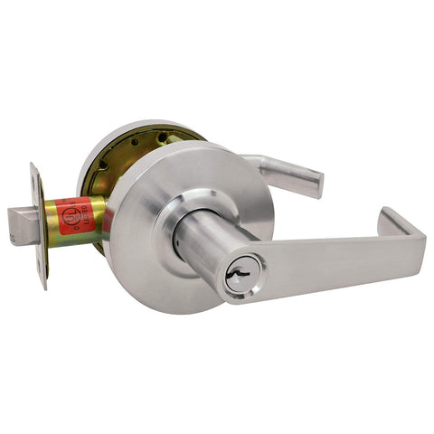 Nuk3y Azure complete commercial lever set on heavy-use door.
