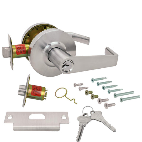 Nuk3y Azure exterior lever for entry doors with ADA-friendly operation.
