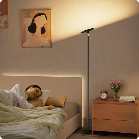 Nukanu lamp head adjusts 350° horizontally and 180° vertically for targeted lighting.