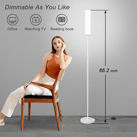Nukanu floor lamp showing 360-degree lighting coverage in a living room