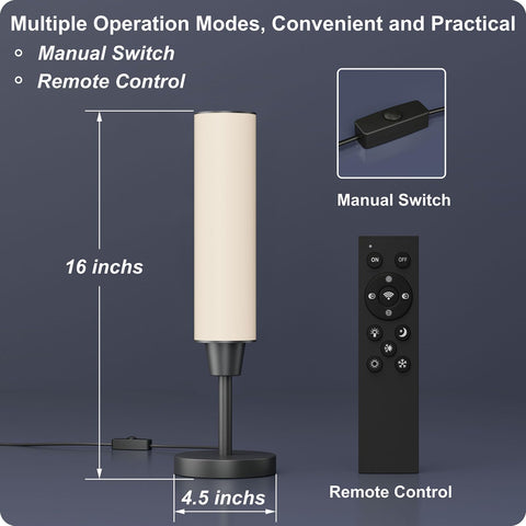 Nukanu table lamp remote range enables easy operation from across the room