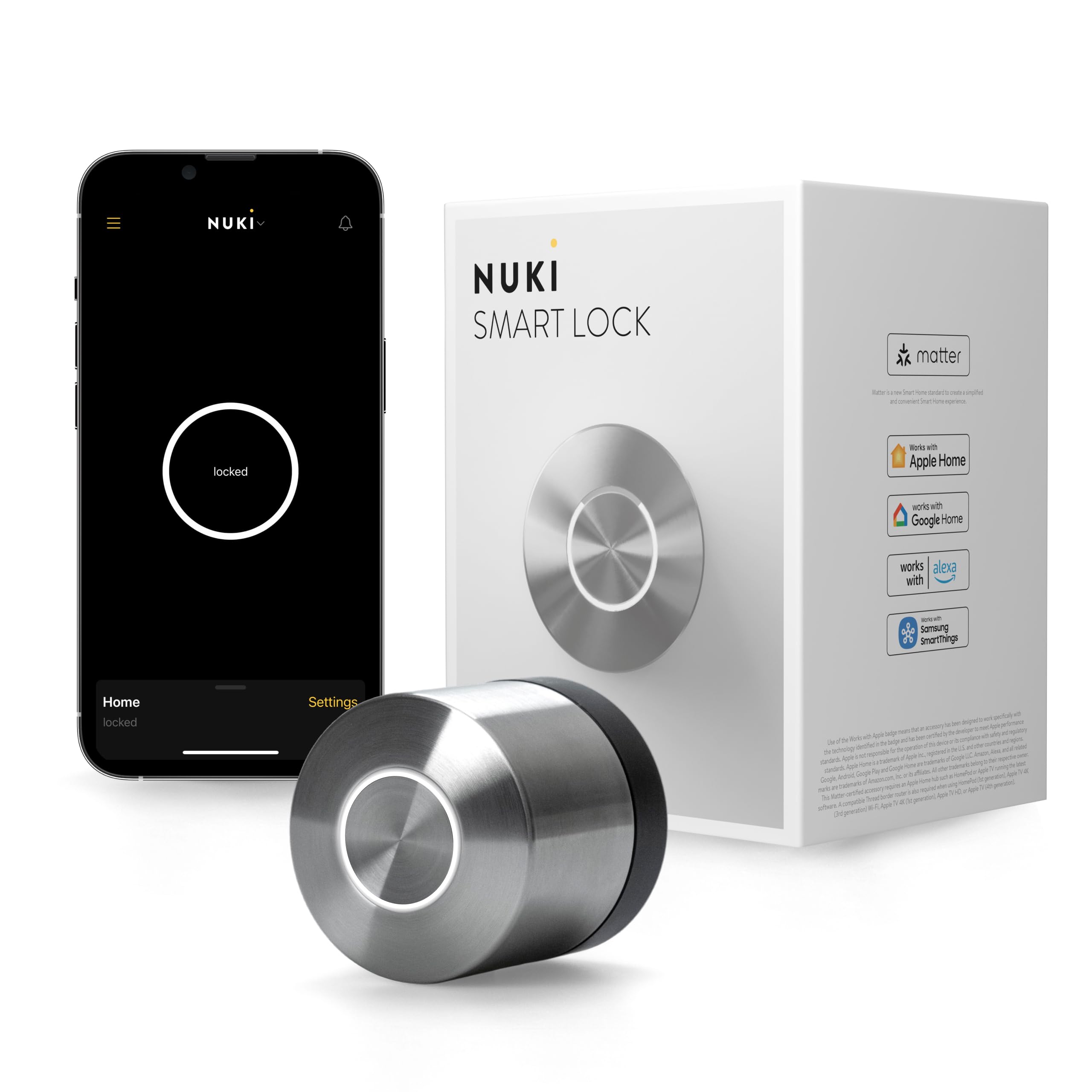 NUKI Smart Lock installed on the front door enabling discreet keyless entry