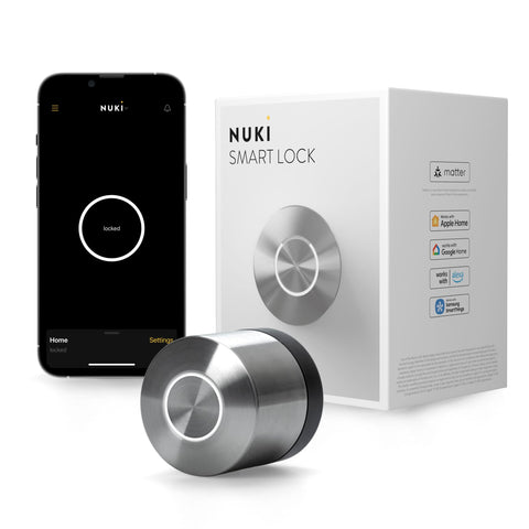 NUKI Smart Lock installed on the front door enabling discreet keyless entry