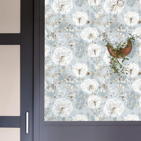 Nukofal dandelion wallpaper is waterproof and easy to clean.