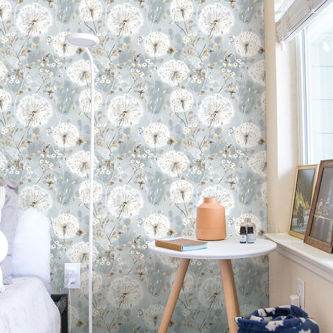 Nukofal removable wallpaper features grid lines for precise cutting.