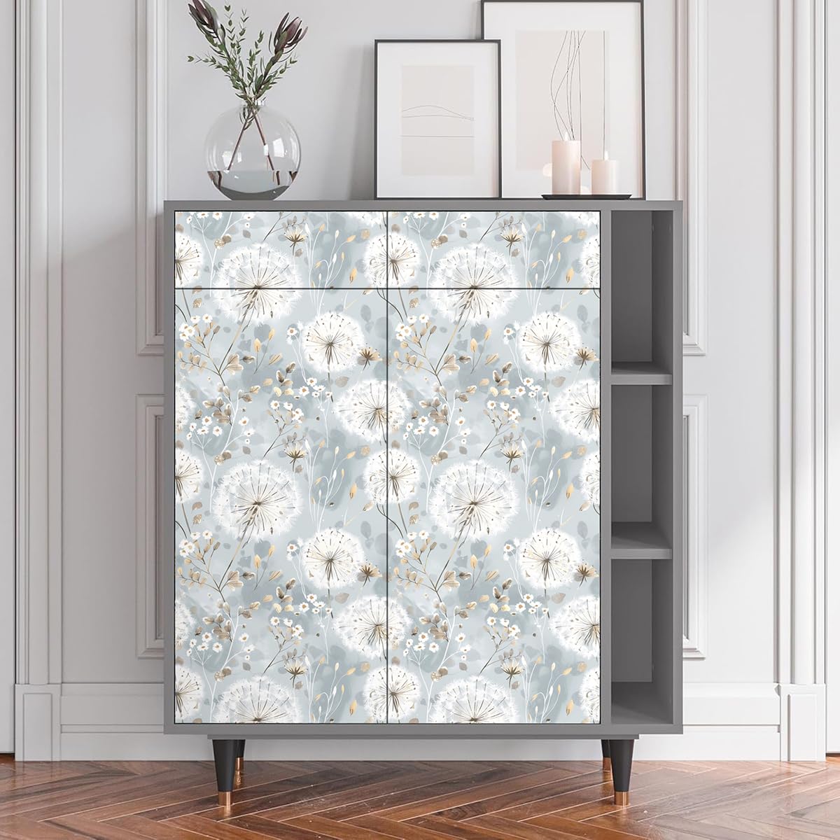 Nukofal 16.9 by 393.7 inch wallpaper roll provides long-lasting decor.