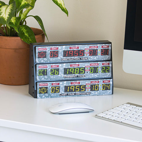 Numskull Back to The Future 3D Lamp illuminated room mood for game night.