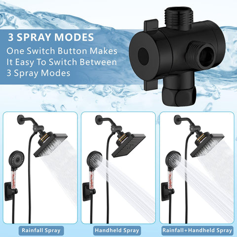 Nuodan handheld modes rainfall massage and jetting for spa like showers