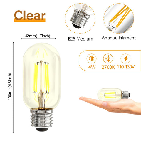 NUODIFAN T45 2700K warm-white bulb creates inviting ambience in living spaces.