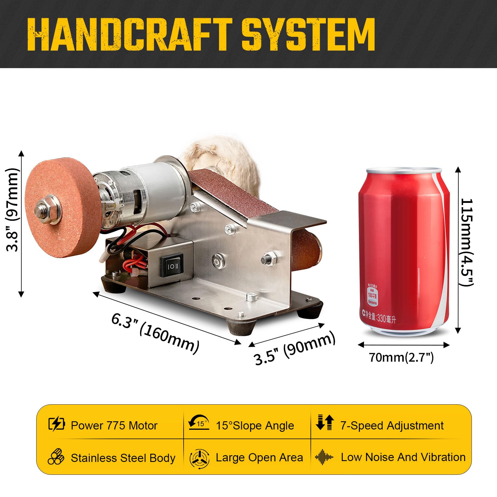 NuoDunco knife sharpener at a 15-degree angle for precise blade edge work.