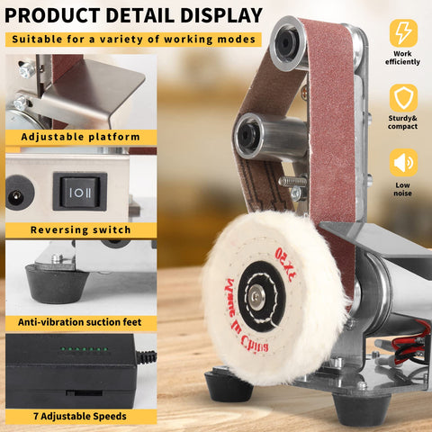 NuoDunco sailboat model sanding belts design increases vertical sanding area.