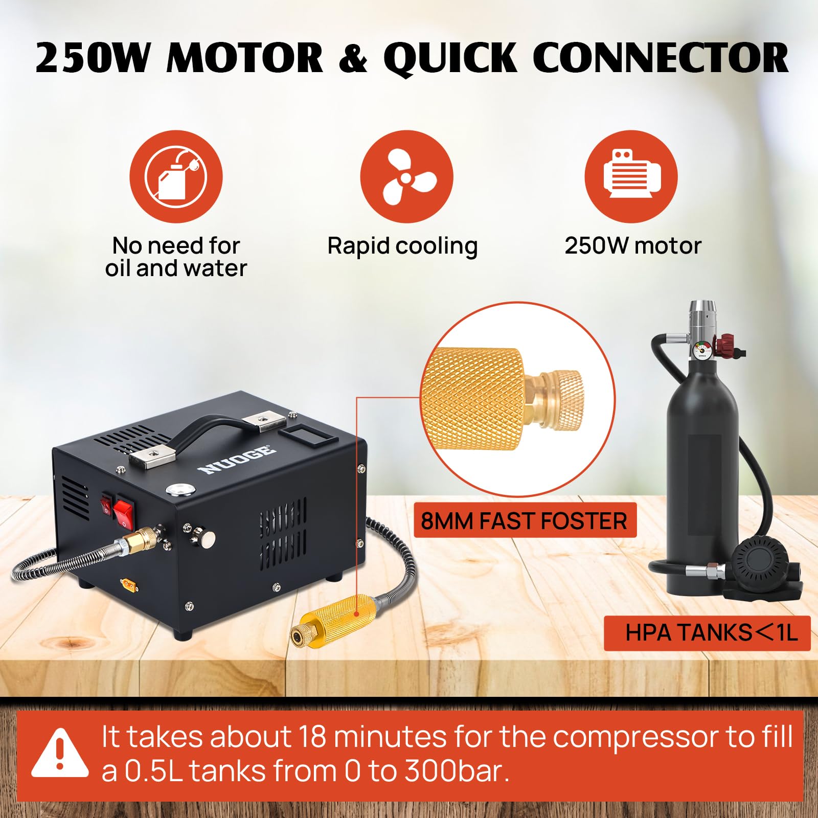 NUOGE PCP air compressor 110V AC for home use