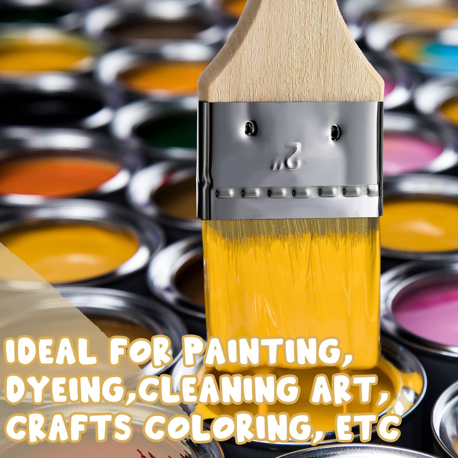 Nuogo multi-use brush set suitable for paints, glues, varnishes, and acrylics.