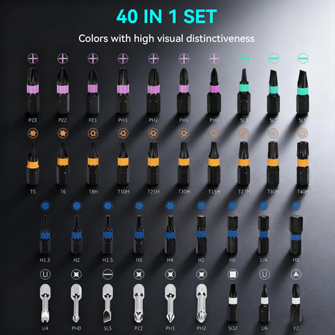Nuotuv 40-in-1 S2 steel bits deliver durable precision