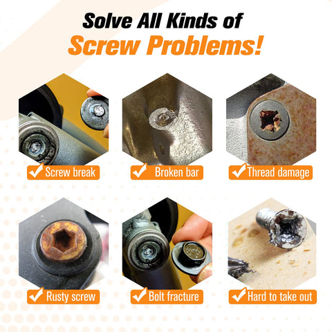 Nuovoware extractor step-two backs out damaged screws smoothly.