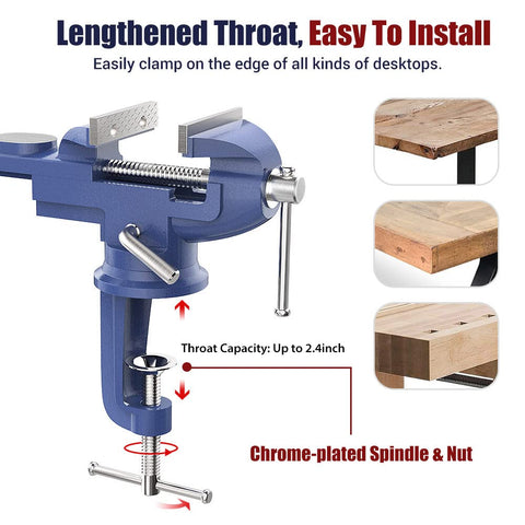 Nuovoware table vise ideal for woodworking and metalworking tasks.