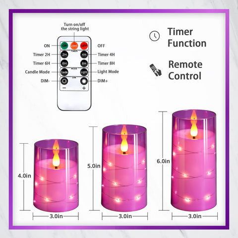 NURADA 3D Wick acrylic shell candle displays a realistic flame and durable design.
