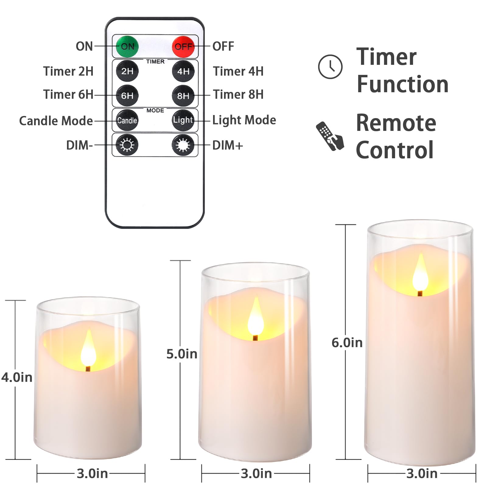 NURADA 3-pack candles are perfect for table centers, mantels, and thoughtful gifts.