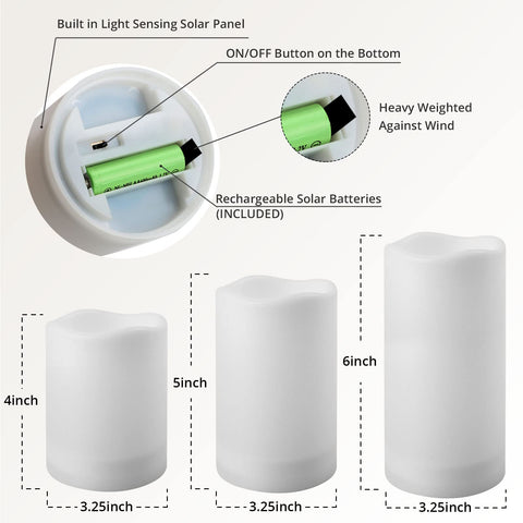 NURADA flameless candles with lifelike flame for safe evening lighting.