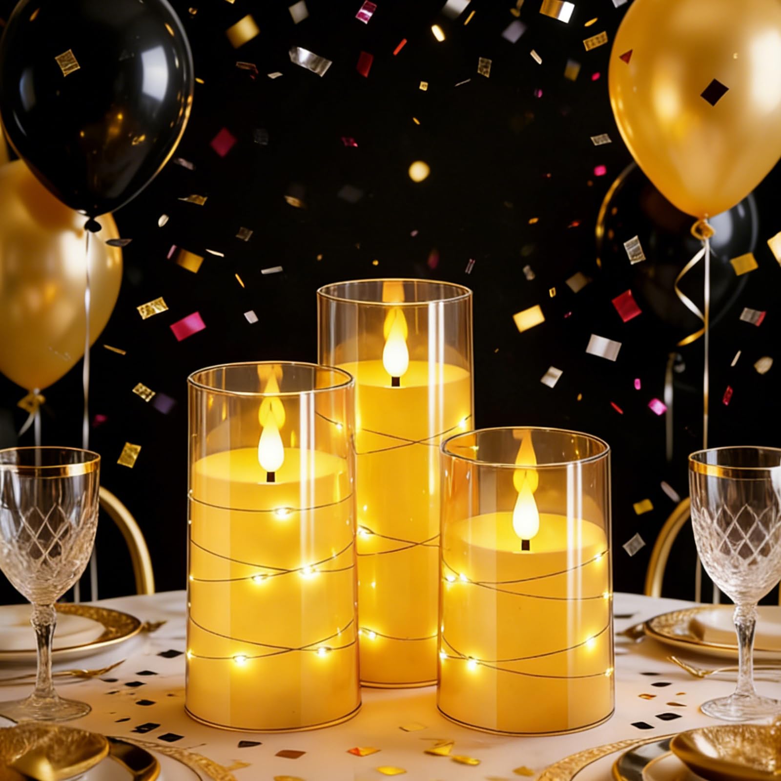 NURADA gold 3-pack decor set for gifts and homes