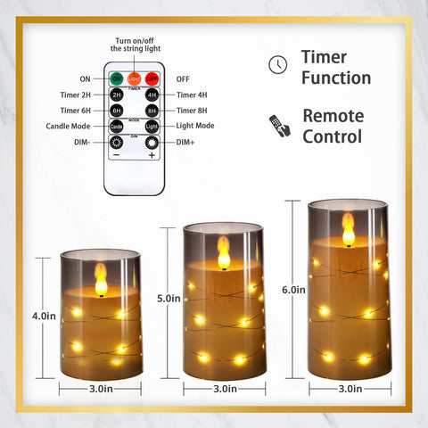 NURADA gray pillar candle set provides subtle, elegant illumination.
