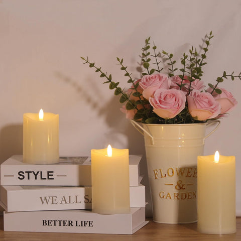 NURADA ivory table centerpiece glows warmly for dining and gatherings.