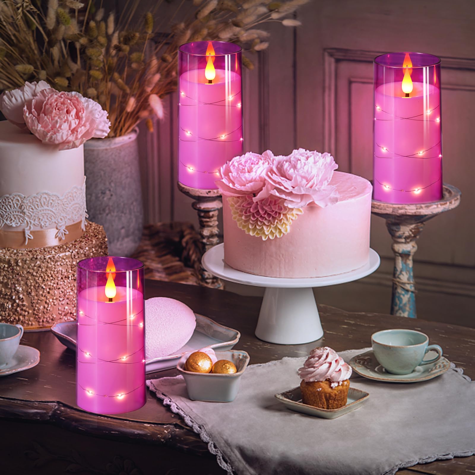 NURADA LED candle with remote and timer enables easy mood control from across the room.