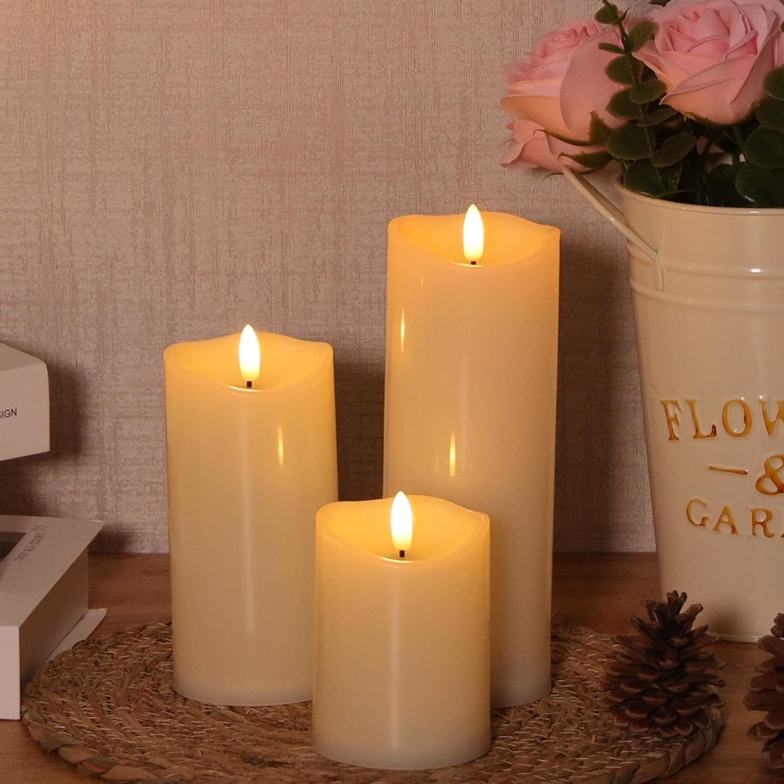 NURADA waterproof-base candle stands firm in rain and wind
