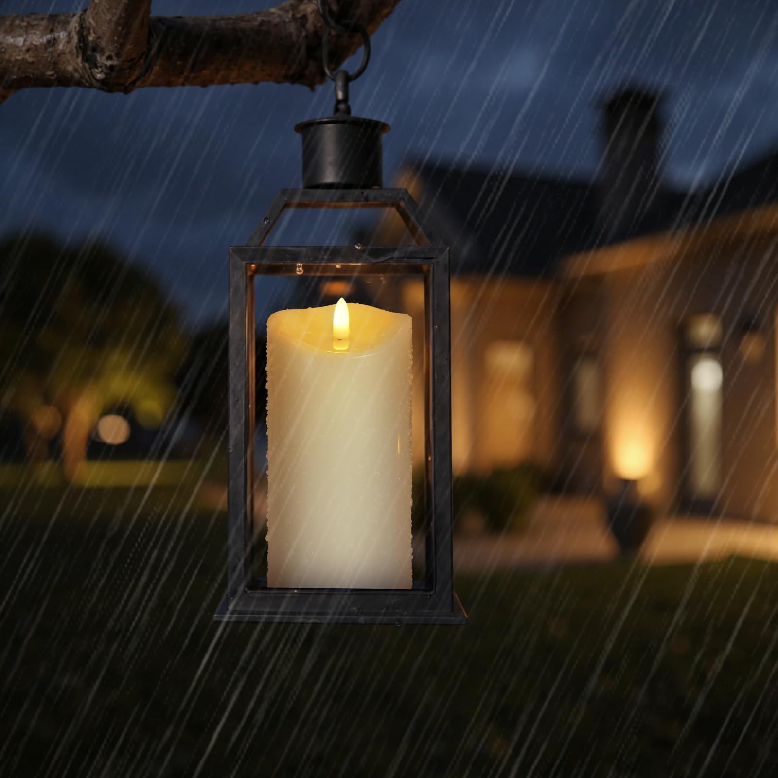 NURADA warm yellow LED candlelight creates cozy holiday vibes.