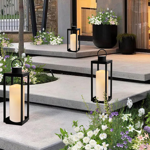 NURADA three-candle set ideal for patios and porches