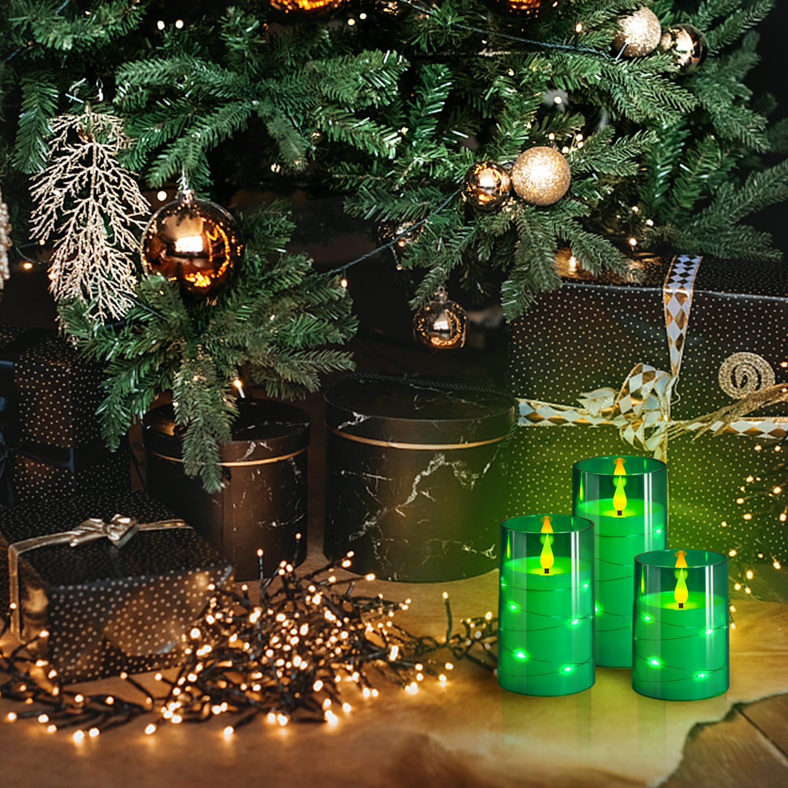 NURADA warm-white LEDs glow softly for intimate dinners.