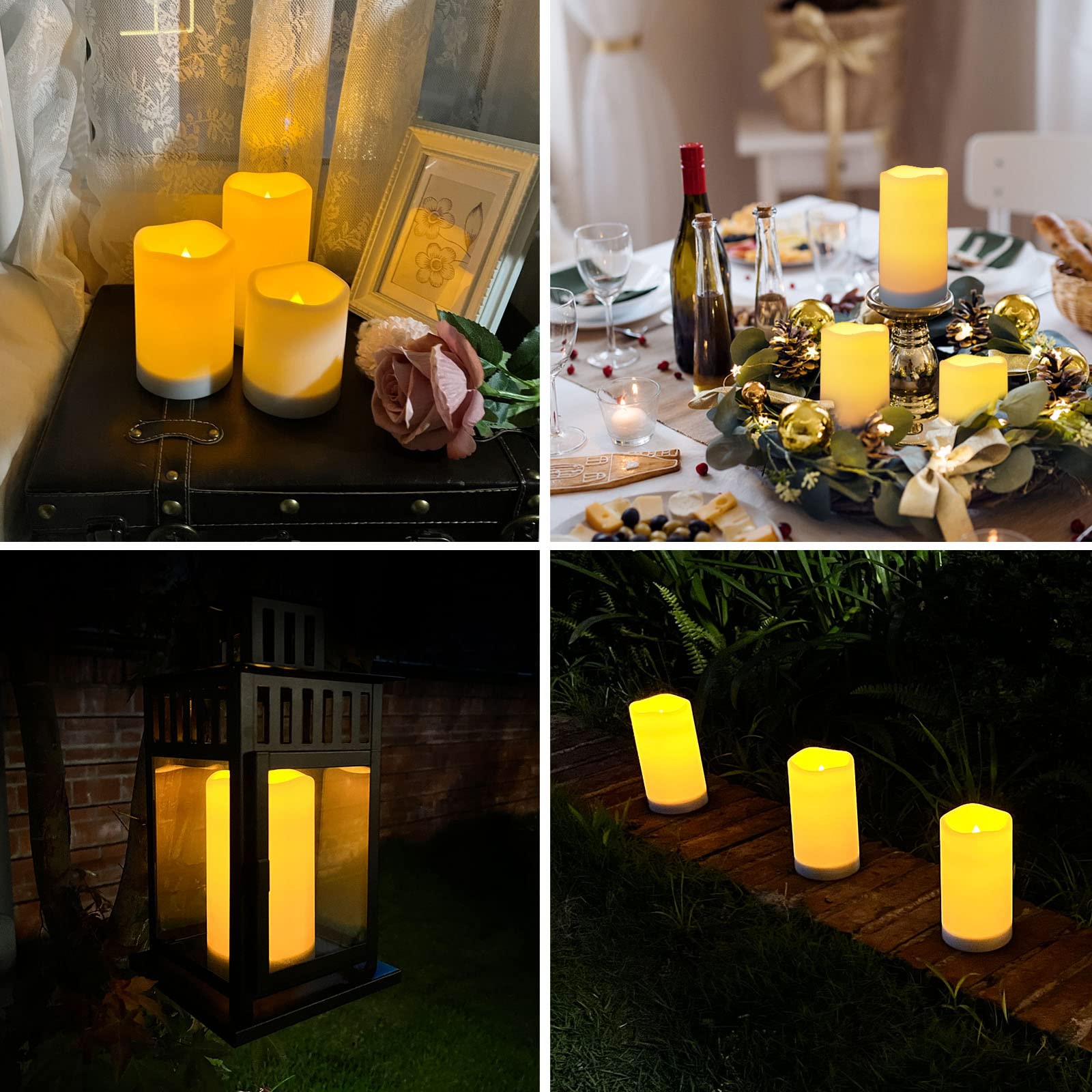 NURADA outdoor candles create cozy ambiance for weddings and parties.