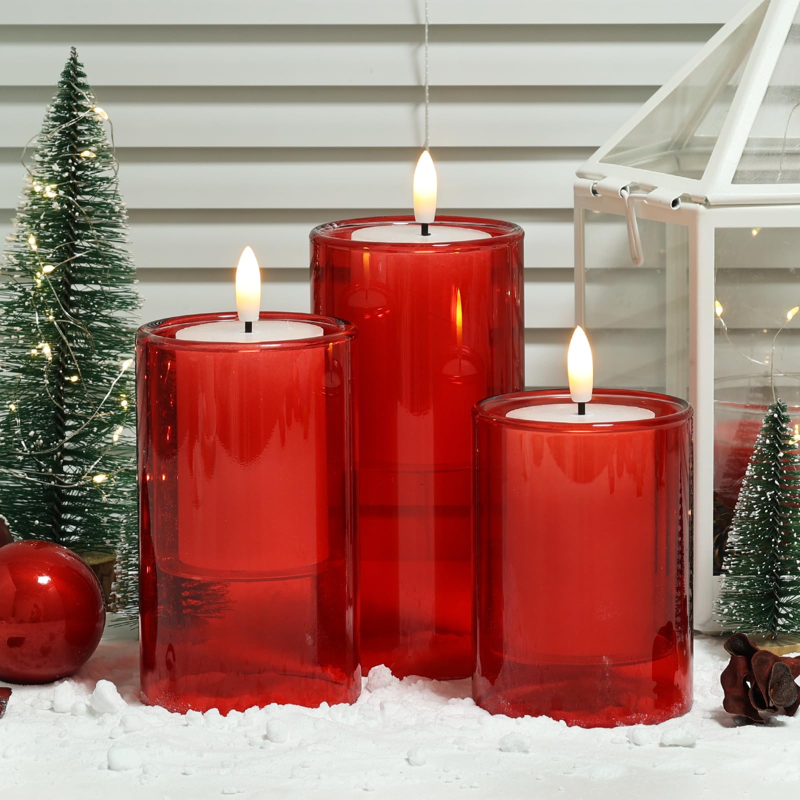 NURADA wedding and event decor candles in glass holders