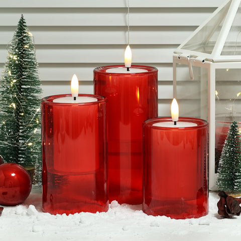 NURADA wedding and event decor candles in glass holders
