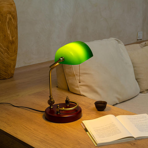 NUSRAN Bankers Lamp offers 90-degree height adjustment for tailored task lighting