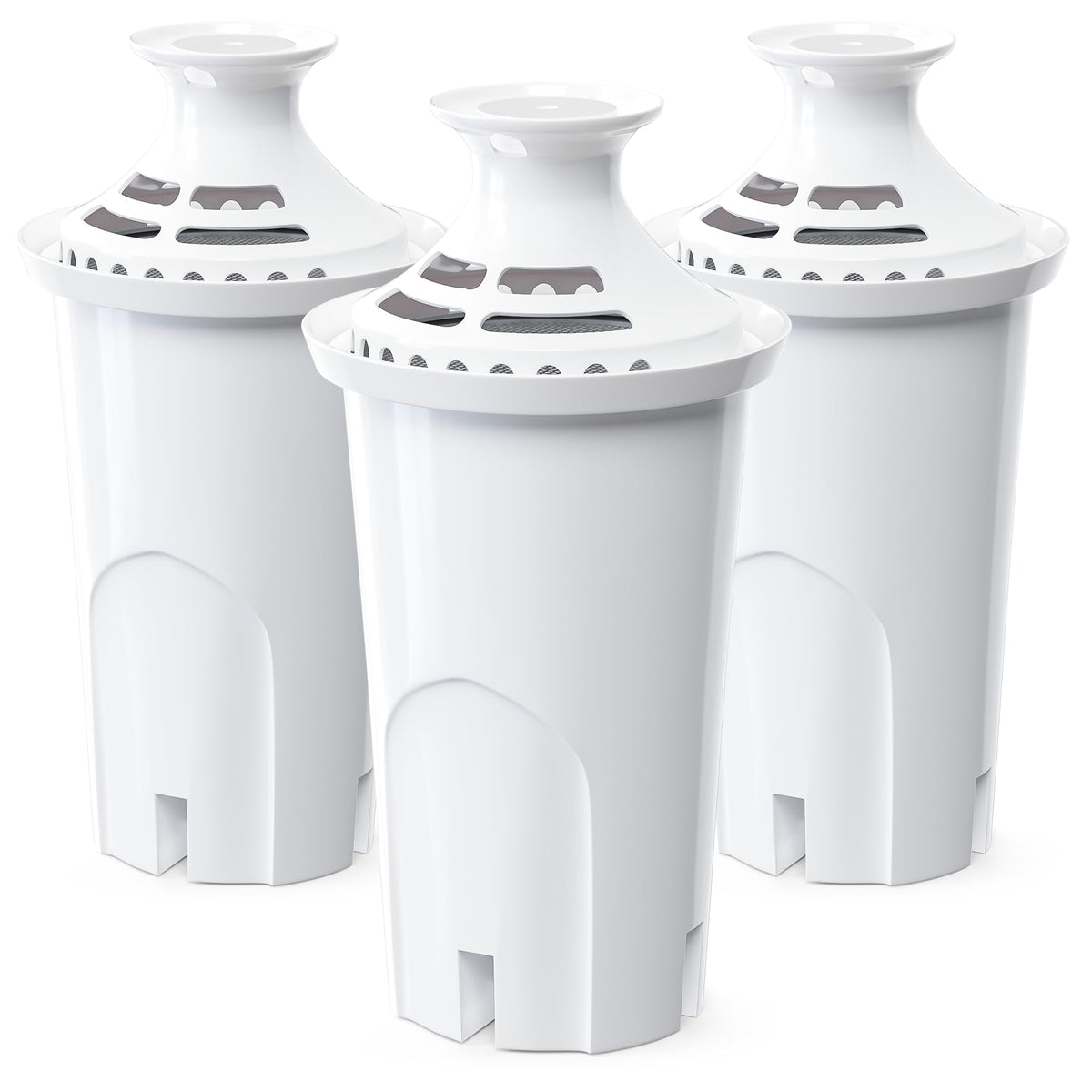 NUTTUTO 3-pack water filter box showing Brita compatibility.