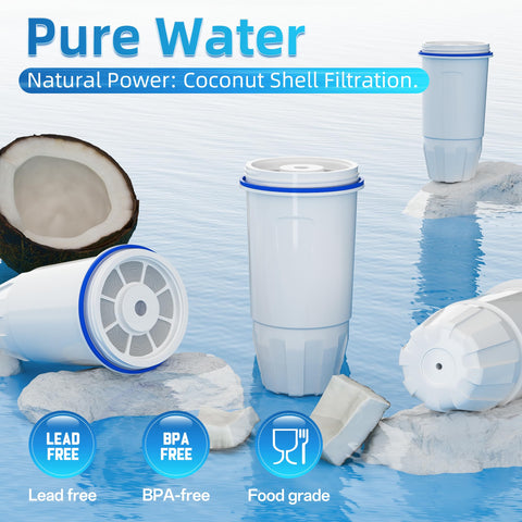 NUTTUTO filtration reduces chlorine and metals, improving odor and taste in water.