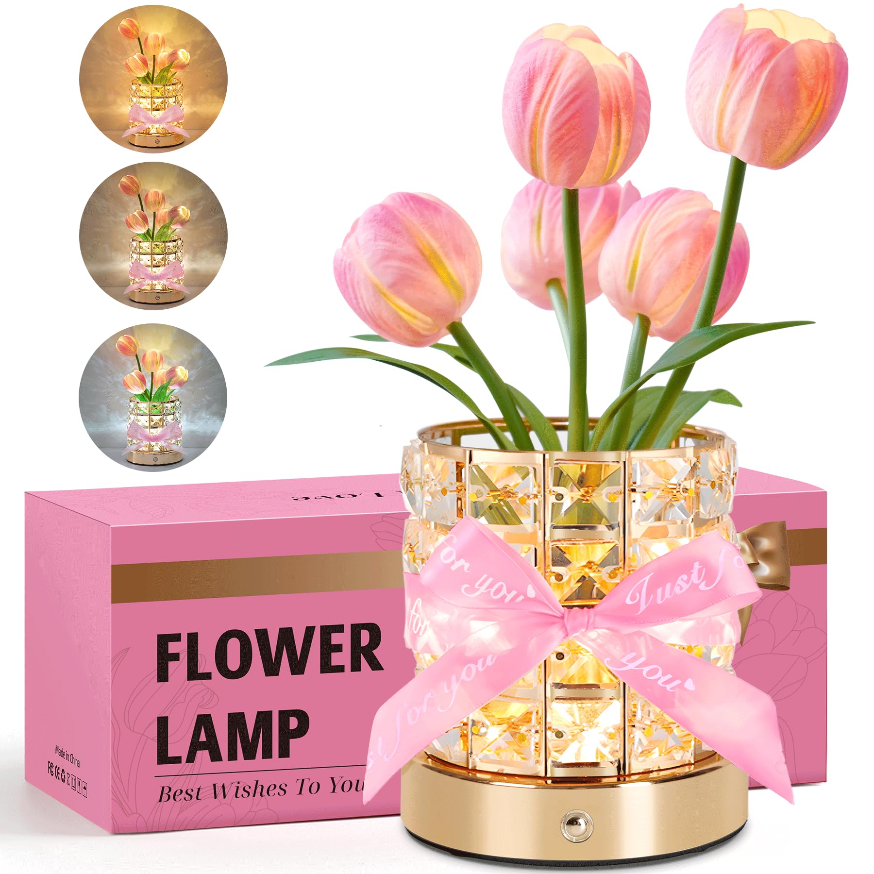 NuuNuy Tulip flower lamp provides a romantic, gentle glow for intimate evenings