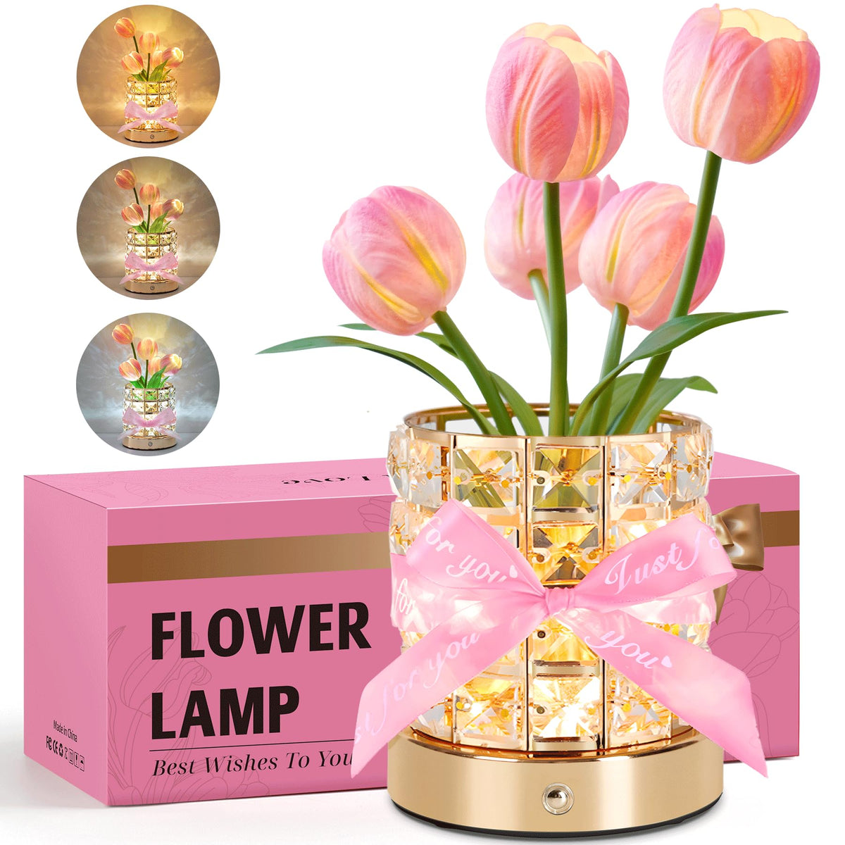 NuuNuy Tulip flower lamp provides a romantic, gentle glow for intimate evenings