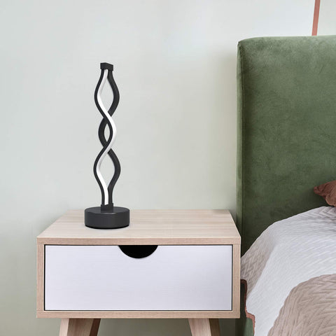 NUÜR Infinity Spiral lamp tall 15.8 inch height for elevated bedside glow