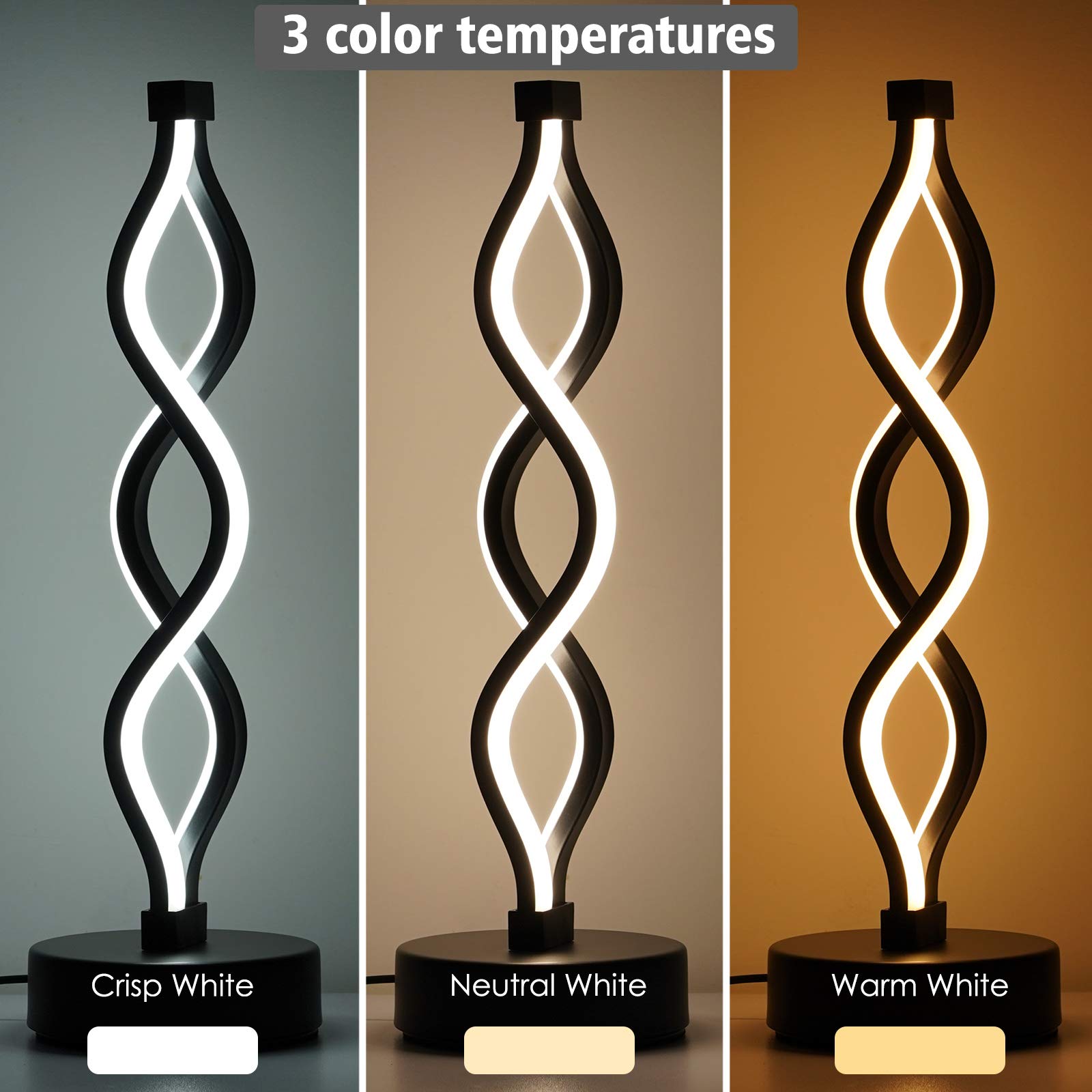 NUÜR Infinity Spiral lamp used in bedroom and living room for versatile lighting