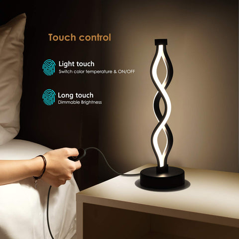 NUÜR Infinity Spiral lamp showcases three color settings for versatile mood lighting