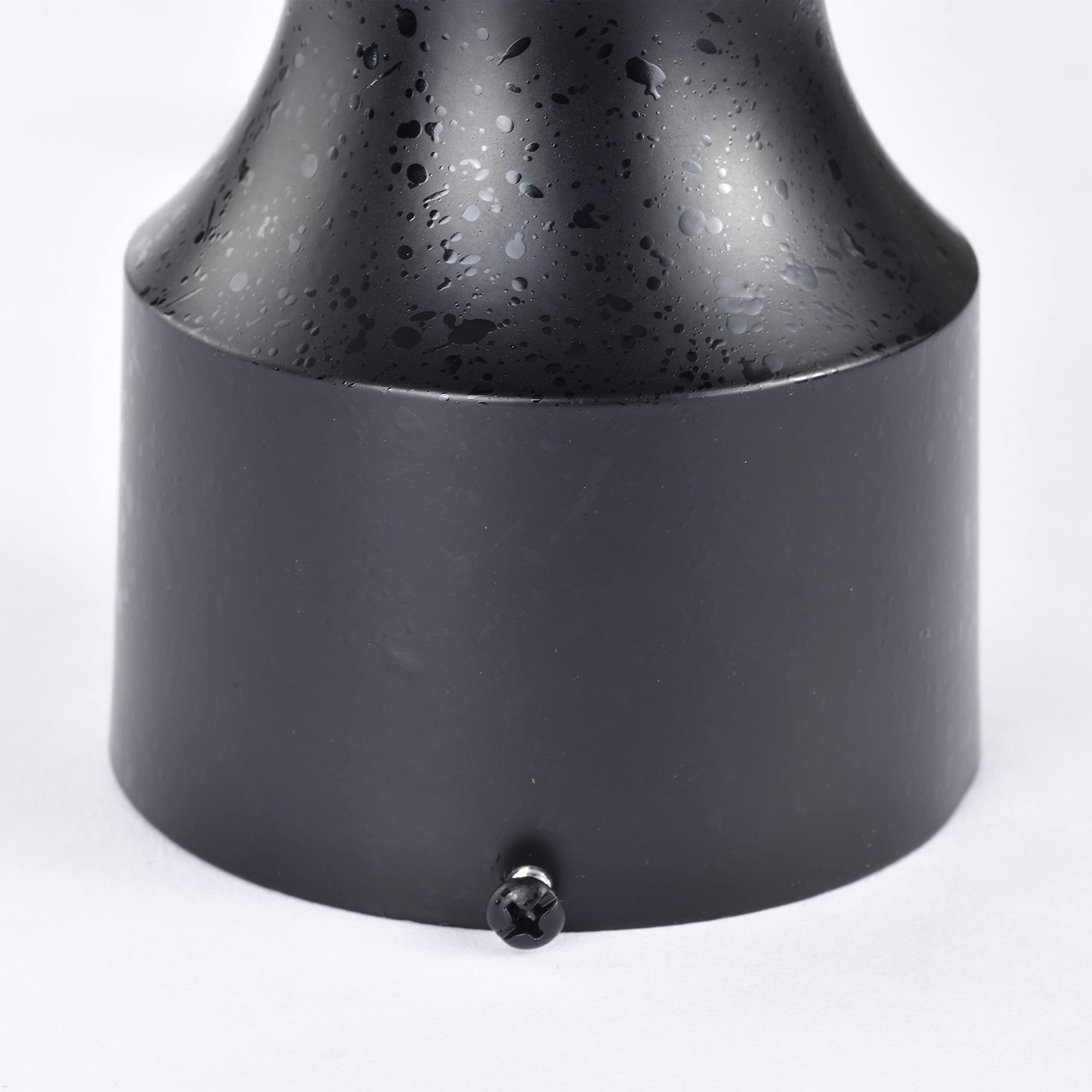 Nuvo lantern spans 7.38 inches wide for balanced pathway illumination.