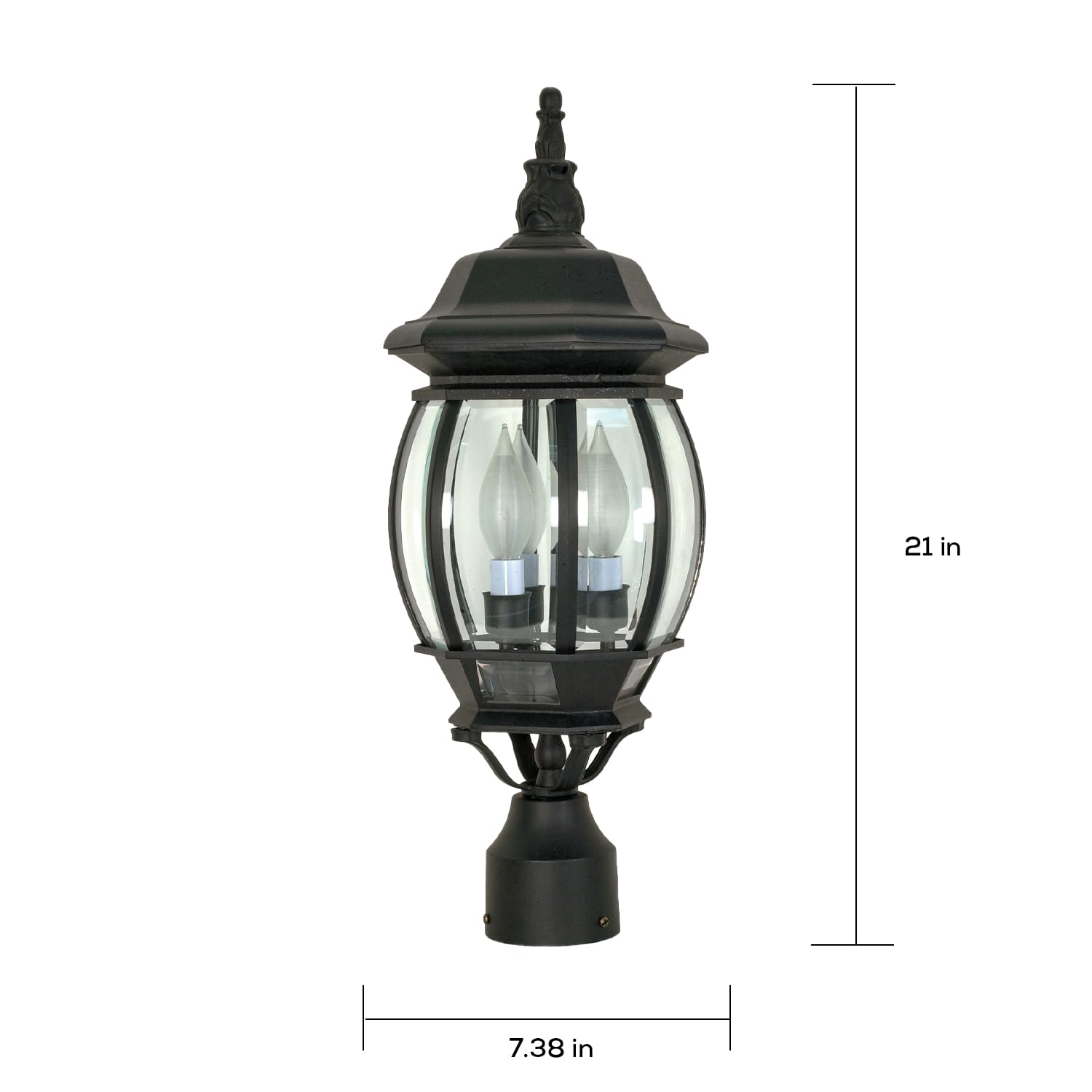 Nuvo outdoor lantern is wet-rated for reliable outdoor use.
