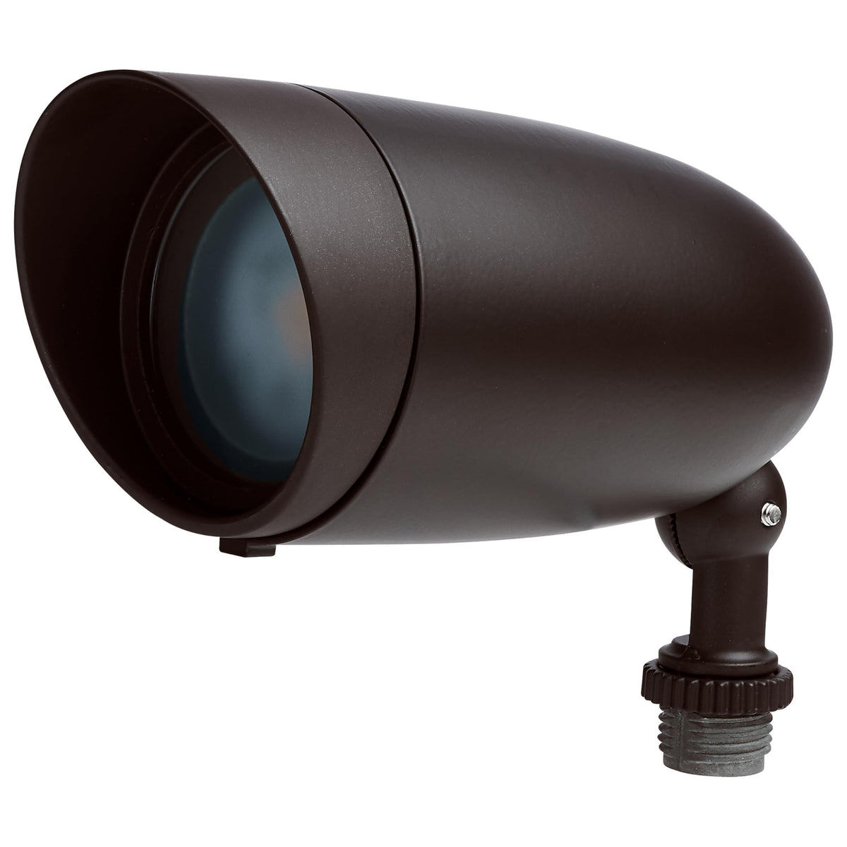 Nuvo outdoor landscape spotlight bronze 6 inch 3000K emits 900 lumens for yard lighting.