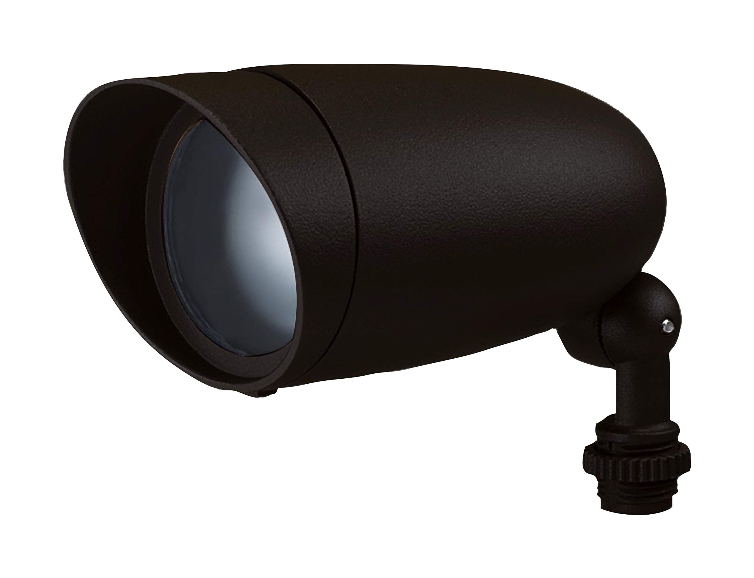 Nuvo SF76/646 outdoor landscape floodlight in dark bronze highlights paths and focal architecture.