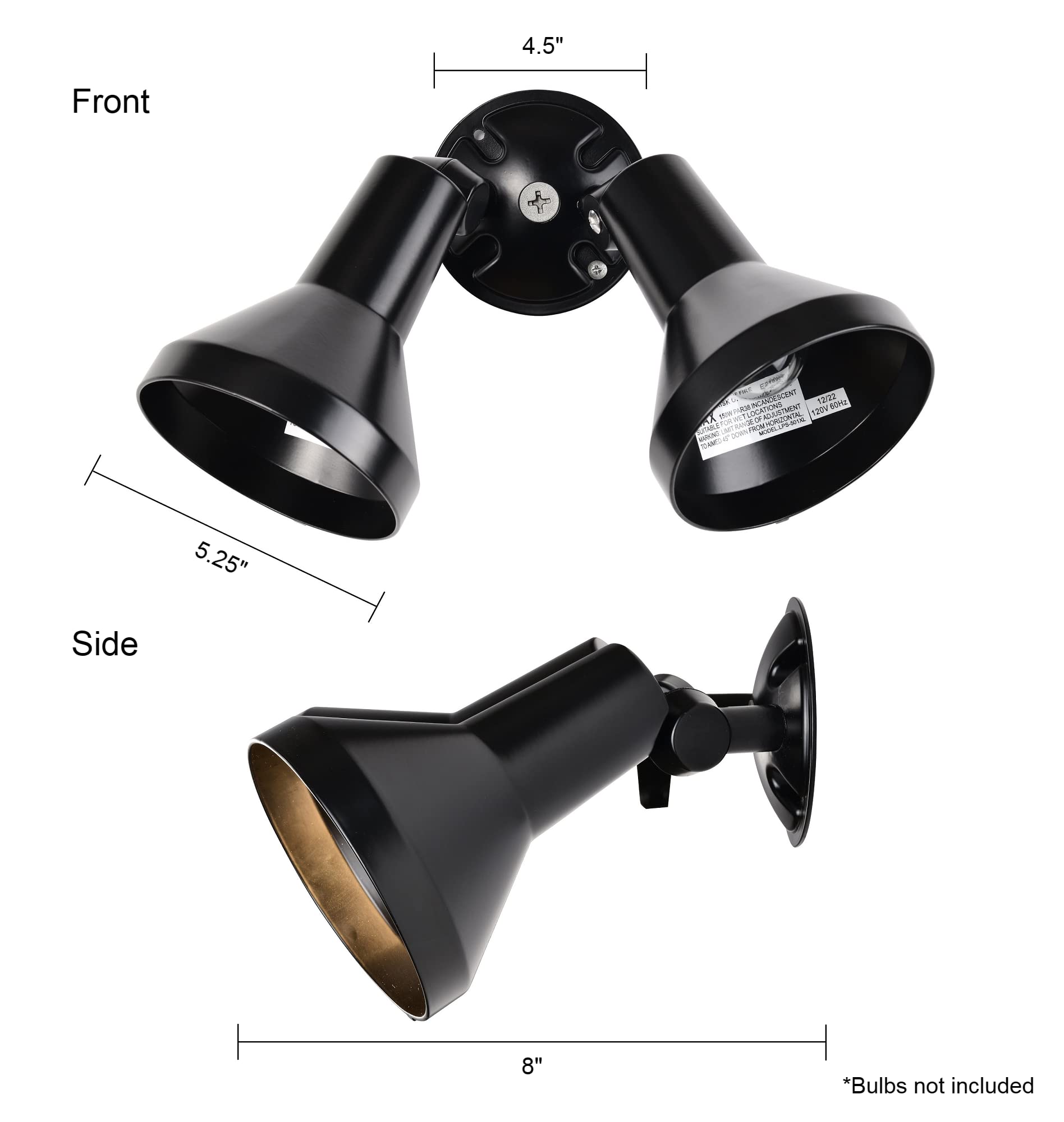 Nuvo SF77/701, side-angle view, adjustable coverage for walkways and entryways.