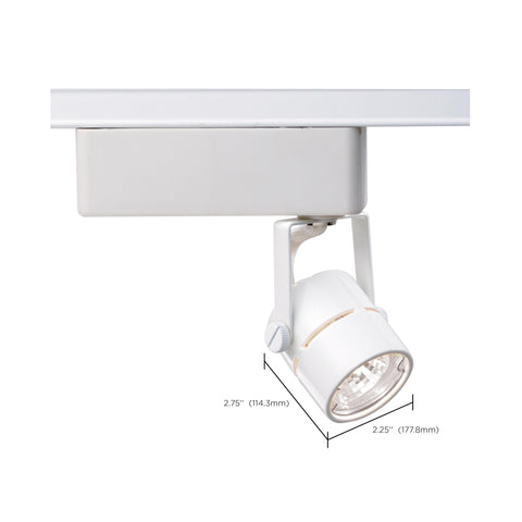 Nuvo TH234 mounted on track showcases white finish blending with modern interiors.