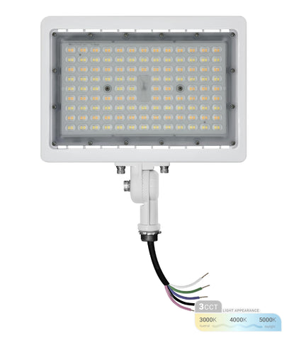 NUWATT 90W flood light front view, bright exterior illumination for security.