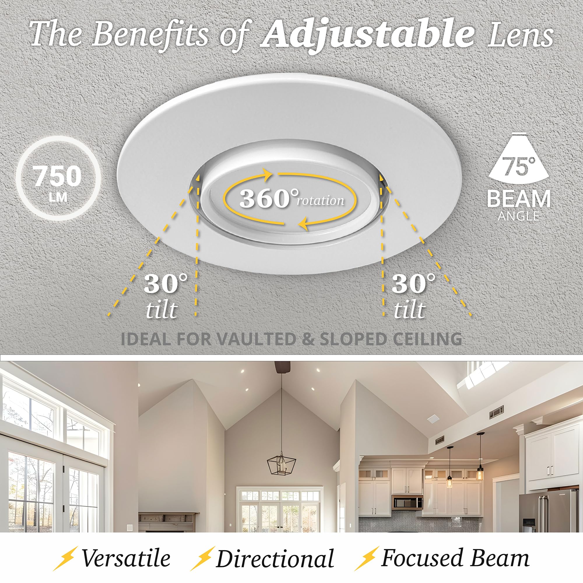 NUWATT diecast aluminum trim for heat dissipation efficiency.